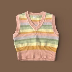 Cotton On Pastel Stripe Sweater Vest